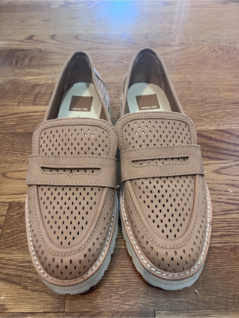 Dolce Vita Women’s Perforated Tan Loafers